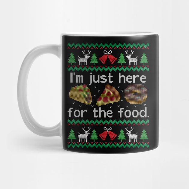 Ugly Christmas Sweater Just here for the Food by HolidayoftheWeek